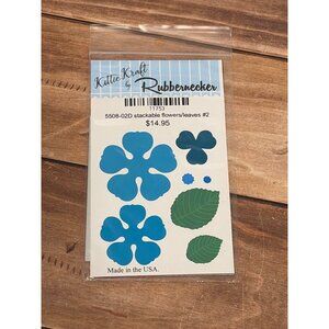 NIP 11753 KITTIE KRAFT BY RUBBERNECKER 5508-02D STACKABLE FLOWERS LEAVES #2 DIE
